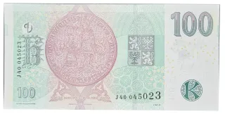 Czech Republic 100 Korun, 2018 reverse